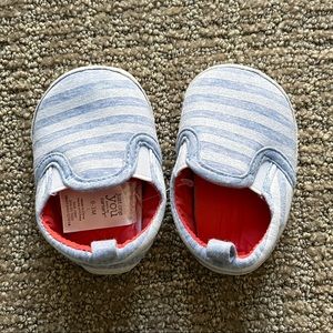 🎉HP🎉 Just One You by Carters Blue & White Striped Baby Canvas Sneakers